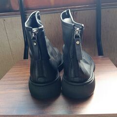 新品 23cm レディース ブーツ ブラック 厚底 シューズ サイドゴア 識別番号:【B151-S】の画像