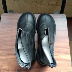 新品 23cm レディース ブーツ ブラック 厚底 シューズ サイドゴア 識別番号:【B151-S】の画像