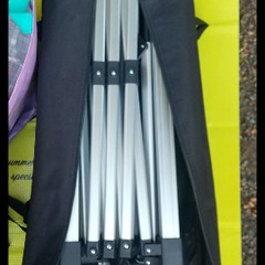 FIELDOOR ワンタッチタープテント 2m×2m サイドシート1枚付 横幕セット 軽量 アルミの画像