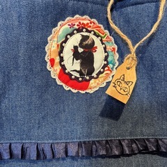 猫ワッペンデザインバッグ 着物作家作一点もの 特価の画像