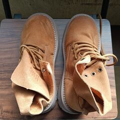 新品 23.5cm レディース ブーツ ブラウン 厚底 シューズ サイドゴア 識別番号:【B153-S】の画像