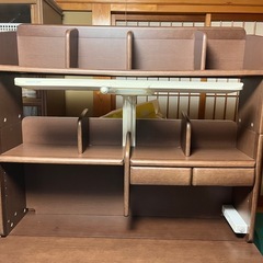 勉強机 ブラウンの画像