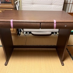 勉強机 ブラウンの画像
