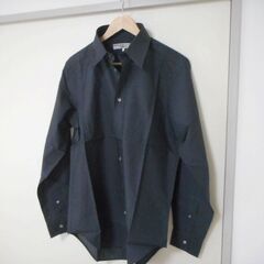 未使用　キャサリンハムネット　長袖シャツ　Ｌサイズ　黒　メンズ　KATHARINE HAMNETT LONDONの画像