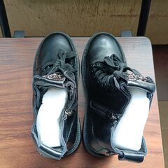 新品 22cm レディース ブーツ ブラック 厚底 シューズ サイドゴア 識別番号:【B156-S】の画像