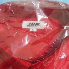 未使用　JUN　長袖シャツ　Ｌサイズ　赤　メンズの画像