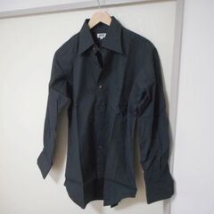 未使用　JUN　長袖シャツ　Ｌサイズ　黒　メンズの画像