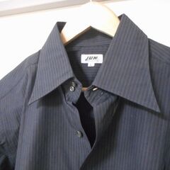 未使用　JUN　長袖シャツ　Ｌサイズ　黒　メンズの画像