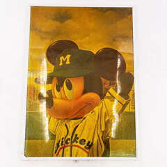 [2点セット] ディズニー ミッキーマウス ジグソーパズル 完成品 額入りの画像