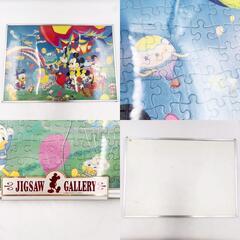 [2点セット] ディズニー ミッキーマウス ジグソーパズル 完成品 額入りの画像