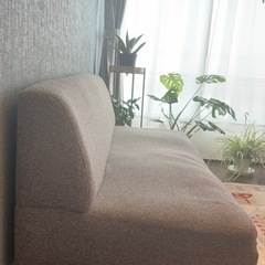 NOCE ソファ8105 ブラウン/アイボリー肘かけ無しの画像