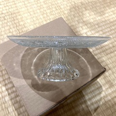 【12月中旬まで】ケーキスタンド　ガラス　約17cm デザート皿　　ウェディング　ウェルカムスペースの画像