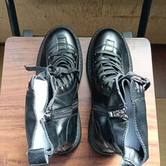 新品 25cm レディース ブーツ ブラック 厚底 シューズ サイドゴア 識別番号:【B158-S】の画像