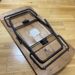 センターテーブル ローテーブル 天然木アイアン折りたたみの画像