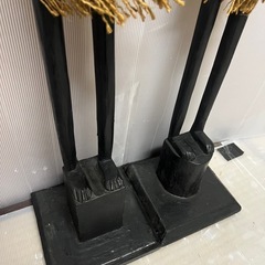 アジアン家具 木製彫刻人形 2体セット　バリ雑貨 アジアン雑貨　パリ島　木彫りの画像