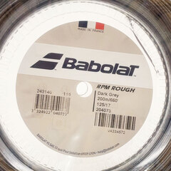 【未使用】バボラ RPM ラフ 硬式 テニス ストリング ガット 200m RPM ROUGH 125 ダークグレー 243140 BABOLAT 1.25mmの画像