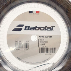 【未使用】バボラ RPM TEAM チーム 125 硬式 テニス ストリング ガット ロール 200m ブラック 243108 BABOLAT 1.25mmの画像