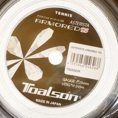 【未使用】トアルソン ASTERISTA ARMORED アスタリスタ アーマード125 硬式 テニス ストリング ガット 240m ロール ブラック 7332562K TOALSON 1.25mmの画像