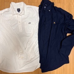 GAPシャツ(白.ネイビー)2枚セットの画像