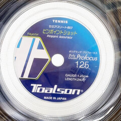 【未使用】トアルソン ポリグランデ プロフォーカス 125 POLY GRANDE Profocus 硬式 テニス ストリング ガット 240m ロール ブラック 7442512K TOALSON 1.25mmの画像