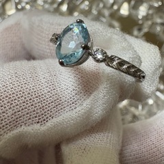 ブルートパーズS925の指輪(フリーサイズ）の画像