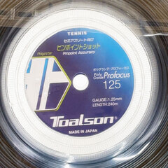 【未使用】トアルソン ポリグランデ プロフォーカス 125 POLY GRANDE Profocus 硬式 テニス ストリング ガット 240m ロール ネイビー 74425123 TOALSON 1.25mmの画像