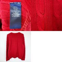 ラルフローレン ニット セーター 刺繍 L レッド 0186192COL メンズ RALPH LAURENの画像