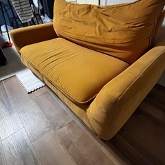 タダです　黄色いソファー　　　　の画像
