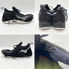 ミズノ ウエーブモーメンタム3 バレーボールシューズ 26.5cm ブラック/ホワイト V1GA231252 MIZUNOの画像