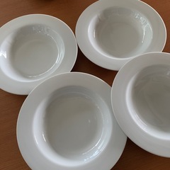 ホワイトパスタ皿 4枚セット 約23cmの画像