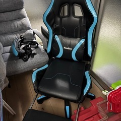 ゲーミングチェア　中古　　オットマン付き　の画像