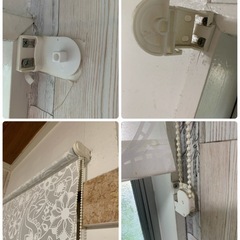 ❤️最終断捨離早い者勝ち　２つセット❤️IKEAイケア　めちゃ可愛い北欧柄　ロールスクリーン　ロールカーテン　訳あり現状の画像