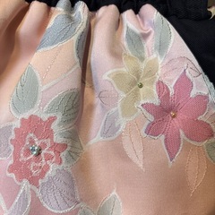 着物デザインがま口バッグ 作家作一点もの 特価の画像