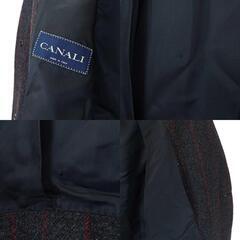 CANALI カナーリ WOOLMARK ストライプ コート 46 メンズの画像