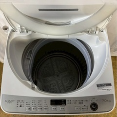 【6ヶ月保証】SHARP 全自動洗濯機ES-GE7E-W 2021年製 洗濯7kgの画像