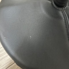 オットマン 椅子 黒 レザー調 スツール 足置き サロン フットケア の画像