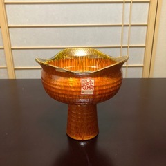 昭和チックな生花用の花器　オレンジ色（12/3に処分します）の画像