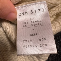 チェック柄サロペット・長袖カットソーセット(L)の画像