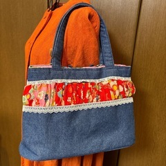 着物デザイントート 作家作一点もの 特価の画像