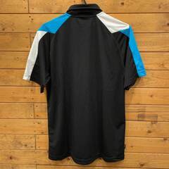 【未使用】スティガ 卓球 ウェア PACIFIC ゲームシャツ 半袖 ポロシャツ L ブラック ブルー メンズ STIGAの画像