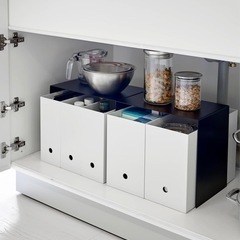 山崎実業　収納ボックス上ラック　2個　ブラック　の画像