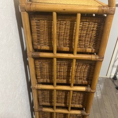 【ラタン4段チェスト】ナチュラル収納＊使用感ありのためお得価格の画像