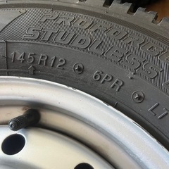 軽バン スタッドレス/鉄ホイール/キャップの画像