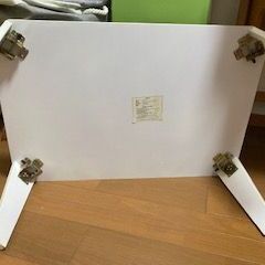 折りたたみローテーブル（ホワイト）／コンパクトテーブルの画像