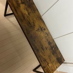 ニトリ・ダイニングベンチ(ステイン MBR)中古の画像