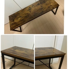 ニトリ・ダイニングベンチ(ステイン MBR)中古の画像