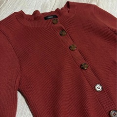 Forever21 ワインレッド　カーディガン　レディース　の画像