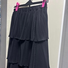 フリルスカート　プリーツスカート　ブラックの画像