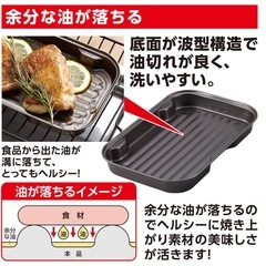 グリル＆トースター ちょい焼きトレー蓋付 G-10 グリルプレート ガスコンロ IHコンロ 魚焼きグリル ヘルシー調理 油カット 蓋付き ふた付き ふた付き 溝付き グリルトレー グリル用 魚焼きトレー プレート オーブントースター グリル専用焼き魚トレーの画像