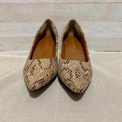 LELIEN PLUS パイソン柄 ポインテッドトゥ パンプス 23cmの画像